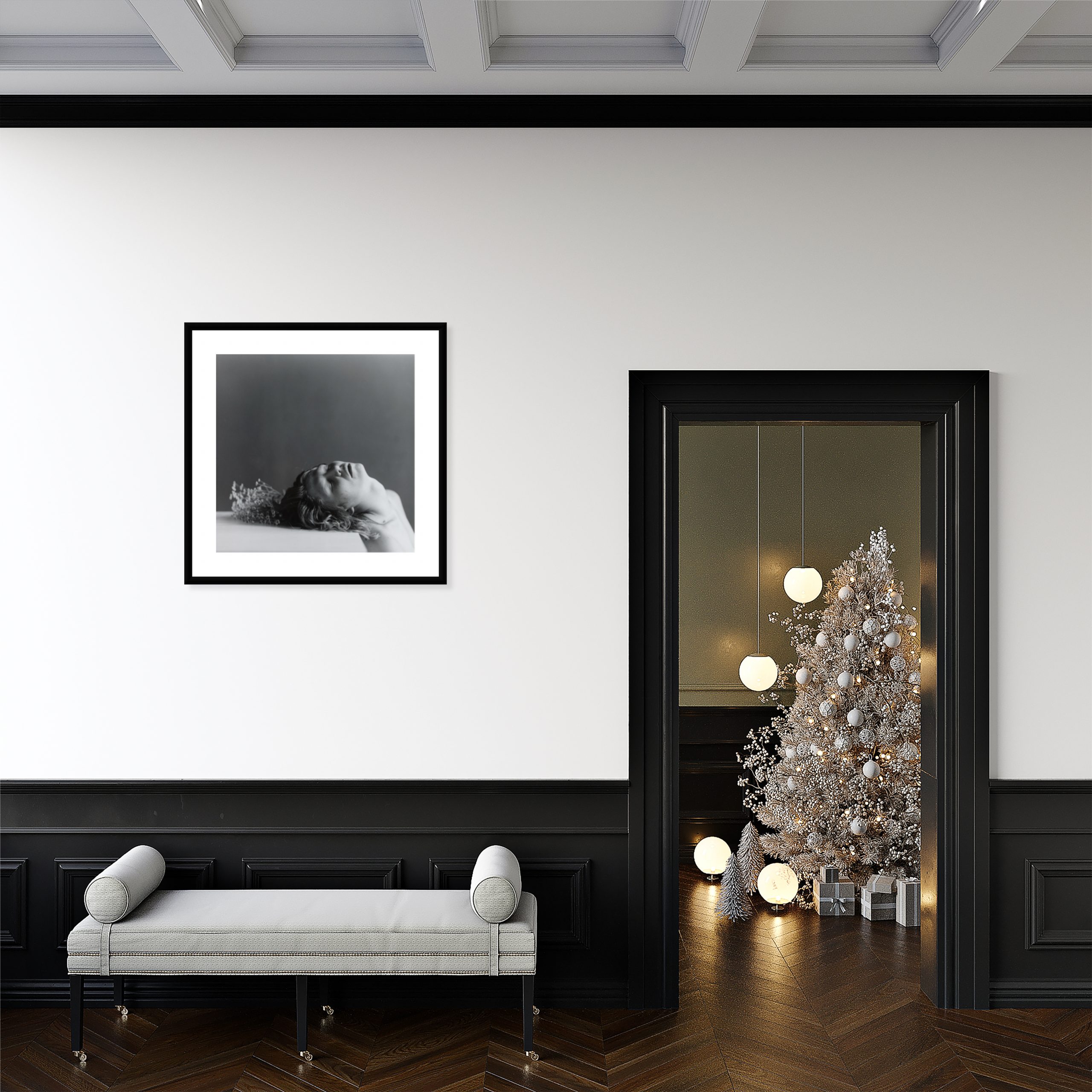 v sleeping with flowers - silvergelatine fineart print – Bild 2